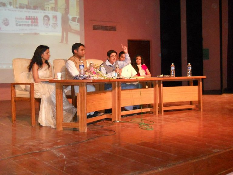 With Kiran Bedi in Punjab University